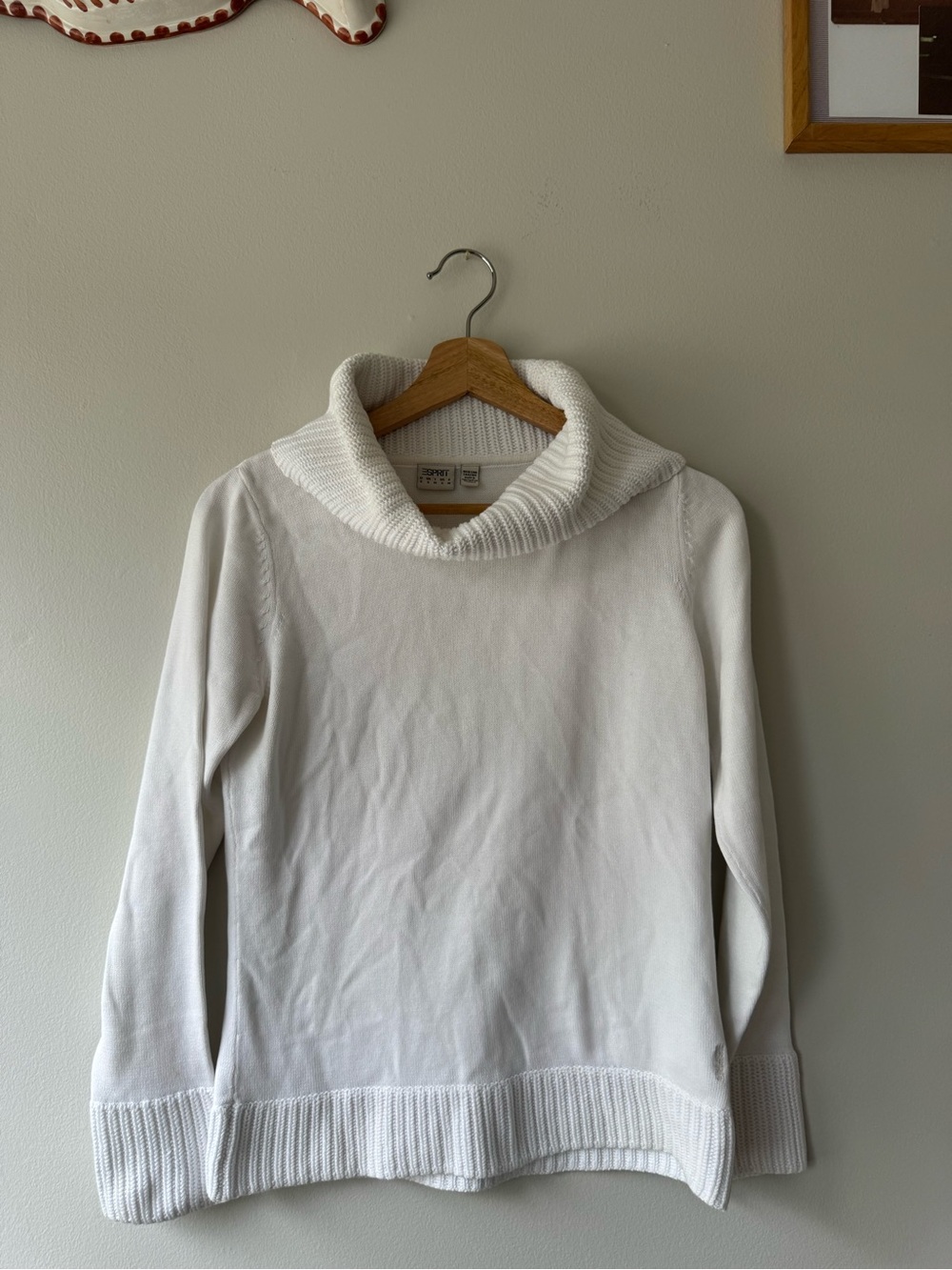Esprit White Cowl Neck Sweater